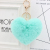 Creative handcrafted peach hair ball mobile phone pendant bag plush zipper car key chain pendant imitation rabbit hair