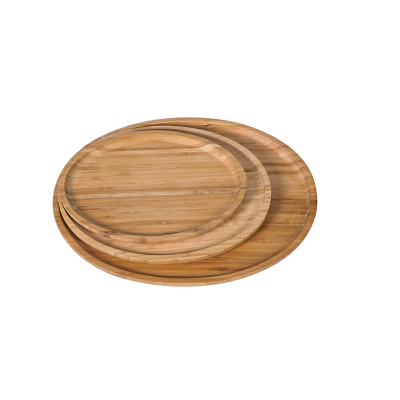 Factory Direct Sales Bamboo Fruit Plate Bamboo Salad Dish Bamboo Tray and Dinner Plate Fruit Plate Pizza Plate
