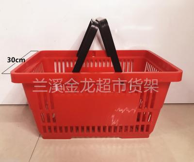 New 20L plastic shopping basket with built-in handle for supermarkets and convenience stores