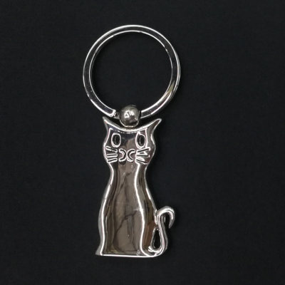 Cool Customized 3D Cat Keychain Alloy Animal Key Card Advertising Gifts Promotion Gift Hanging Buckle