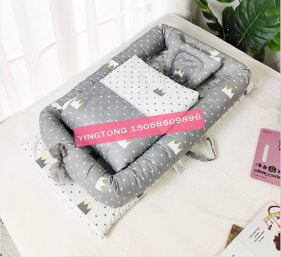 Baby Bassinet for Bed   Breathable   Hypoallergenic Co Sleeping Baby Bed 100% Cotton Portable Crib for Bedroom Travel