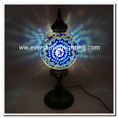 Restore ancient ways romantic exotic amorous feelings manual Mosaic glass Turkey big desk lamp