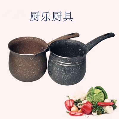 Manufacturer direct wheat rice stone milk pot marble coated non-stick pot aluminum baby shop