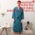 Hotel bathrobe men and women's adult bathrobe pure color cotton printed robe