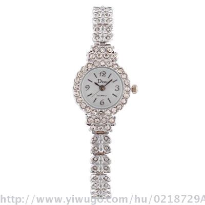 The new Korean version of the lady set diamond leaf bracelet students watch