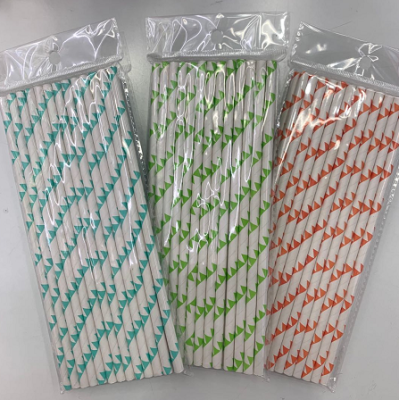 Environmentally Friendly Biodegradable Kraft Paper Straw Pennant Kraft Paper Straw Party Gathering Straw