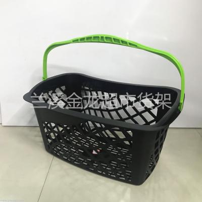 New 30L mango single handle plastic basket supermarket convenience store shopping basket