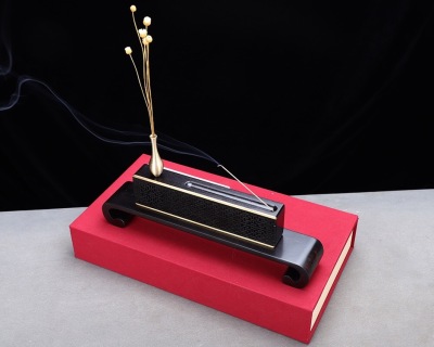 Yun ting craft incense with bluetooth music machine wire, copper vase flower path, ebony gift box