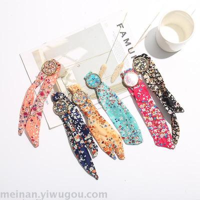 Korean printing ribbon color matching quartz watch individual ethnic style student summer watch