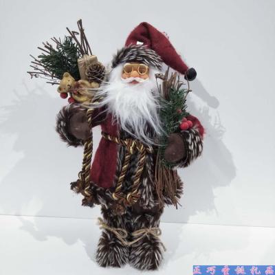 Santa Claus gifts with lace, scene decoration