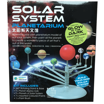 Solar system planetarium model science and education nine planet model puzzle planetarium DIY kit for children