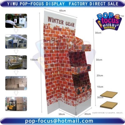 Customized Display Rack Paper Shelf Display Box PDQ Paper Display Stand Stack Head Display Rack Paper Shelf Vertical Paper Shelf