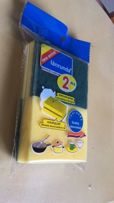 Wok Brush Kitchen Cleaning Supplies Sponge Scouring Pad Sponge