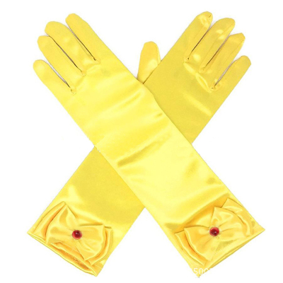 Beauty and the beast costume accessories gloves etiquette gloves with bow long gloves