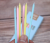 Net Red and Blue Box Long Brush Holder Party Birthday Candles 6 Colorful Slender New Pencil Cake Decoration Artistic Taper and Candle