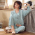 Cotton yuezi clothS thick style pregnant women postpartum large size long sleeve pajamas feeding clothes lactation set 