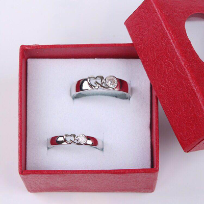 Heart box packaging red opening adjustable design picking ring