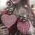 Size 8 +16 diamond heart key chain pendant