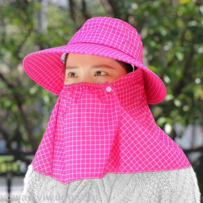 2020 Spring and Summer New Shawl Hat Ladies Big Brim Sun-Proof Sun Hat Outdoor Tea Picking UV Protection Cycling Cap