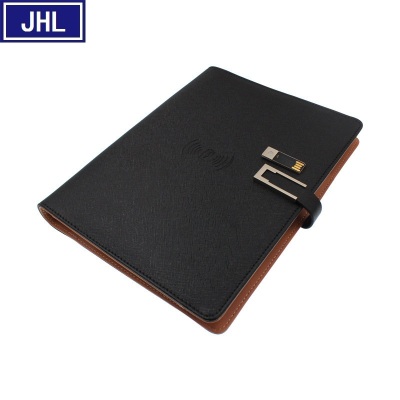 JHL series notebook wireless mobile power customized LOGO business gift box multi-function charging treasure with U disk.