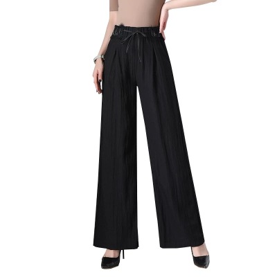 Fashionable pure color is contracted chun xia wide leg casual pants professional female pants women's casual pants comfortable joker
