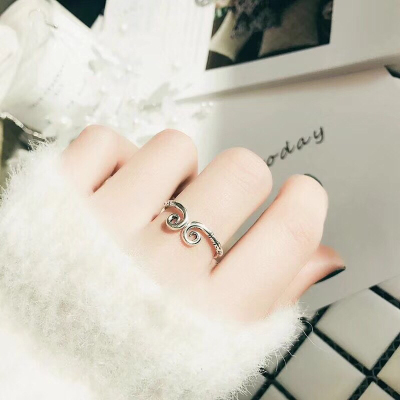 Fashion Korean ring imitation silver ring girl style support live streaming platform
