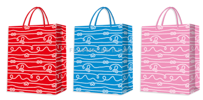 Plaid Monochrome Simple Plaid Gift Bag Paper Bag, Handbag Paper Bag ManufacturerBAGBAG