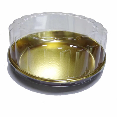 Circular Golden Cake Box