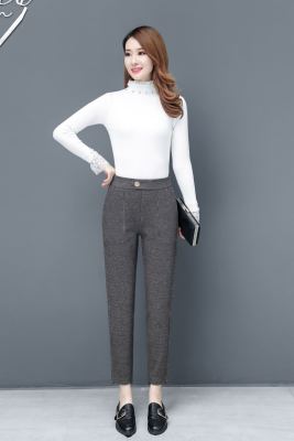 Spring 2020 new style women's nine-part corset foot slim pants Korean version of small feet pants high-waisted loose fashion joker