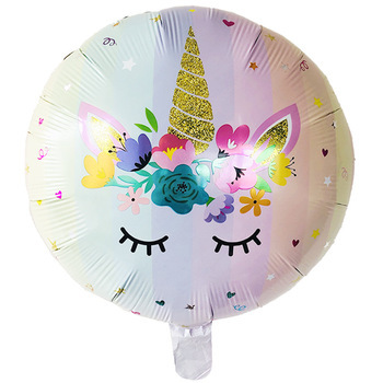 18inch Cute Cartoon Hellium Foil Unicorn Balloon