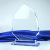 blank glass plaque leaf shape crystal trophy award