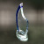 Best sales big face bule crystal glass trophy plaque for business gift