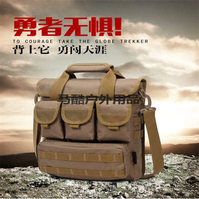 Outdoor tactical multi-function assault bag fan camouflage single-shoulder slant bag convenient handbag