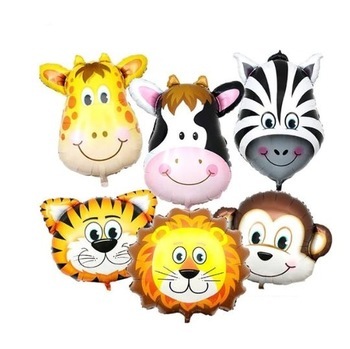 6pcs a set Jungle Animal Foil Balloons