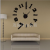 Creative european-style wall clock household diy3D stereo decorative clock acrylic digital mirror wall paste