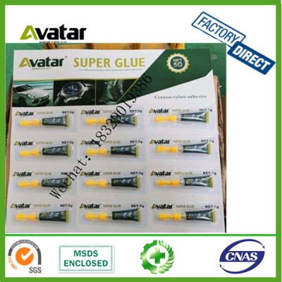 AVATAR super glue 5g AVATAR ethyl cyanoacrylate 3g super glue for plastic/rubber/glass/metal/wood 