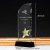 custom metal rising star award crystal trophy