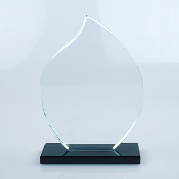 Cheap blank glass trophy award plaque for  engraving and  lettering
