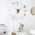 Creative european-style wall clock household diy3D stereo decorative clock acrylic digital mirror wall paste