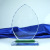 blank glass crystal leaf shape carving awards plaque