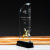 custom metal rising star award crystal trophy