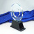 Pujiang Round Rings Crystal Trophy Award for wholesales
