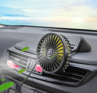 Car USB fan instrument suction cup perfume creative car car supplies