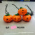 Flash pumpkin necklace electronic flash pumpkin key chain Halloween gift key chain
