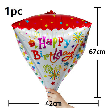 67x42cm 4d Conical birthday balloons