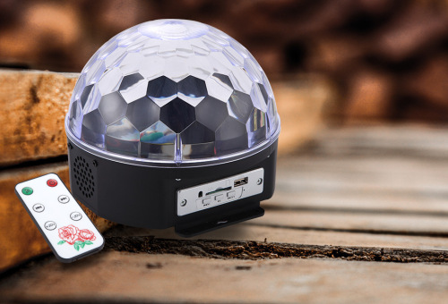 Mini Voice Control USB Bundy Colorful Atmosphere Lights Remote Control Stage Light Bluetooth Crystal Audio Crystal Magic Ball Light