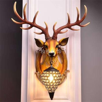 Vintage Deer Antler Wall Sconces Industrial LED Wall Lamp Living Room Dining Room Bedroom Wall Lights