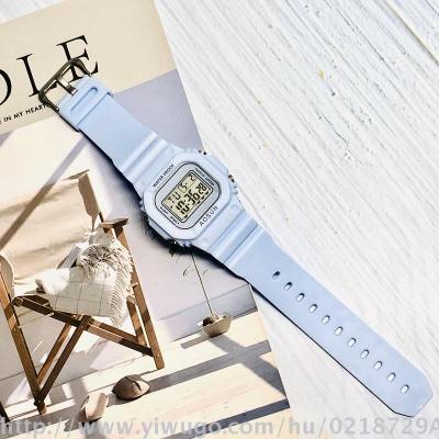 New ins hot style boxed digital sports candy color watch for students luminous watch