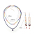 Double Layer Tile Bead Necklace , Gemstone Beaded Tassel Women Earrings
