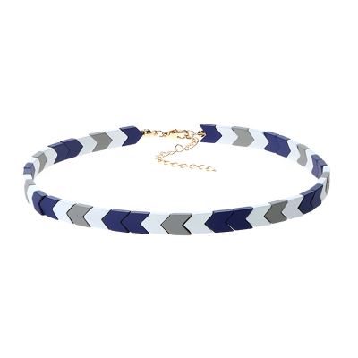 Wholesale DIY Jewelry Enamel Arrow Shape Tile Bead Necklace For Girl